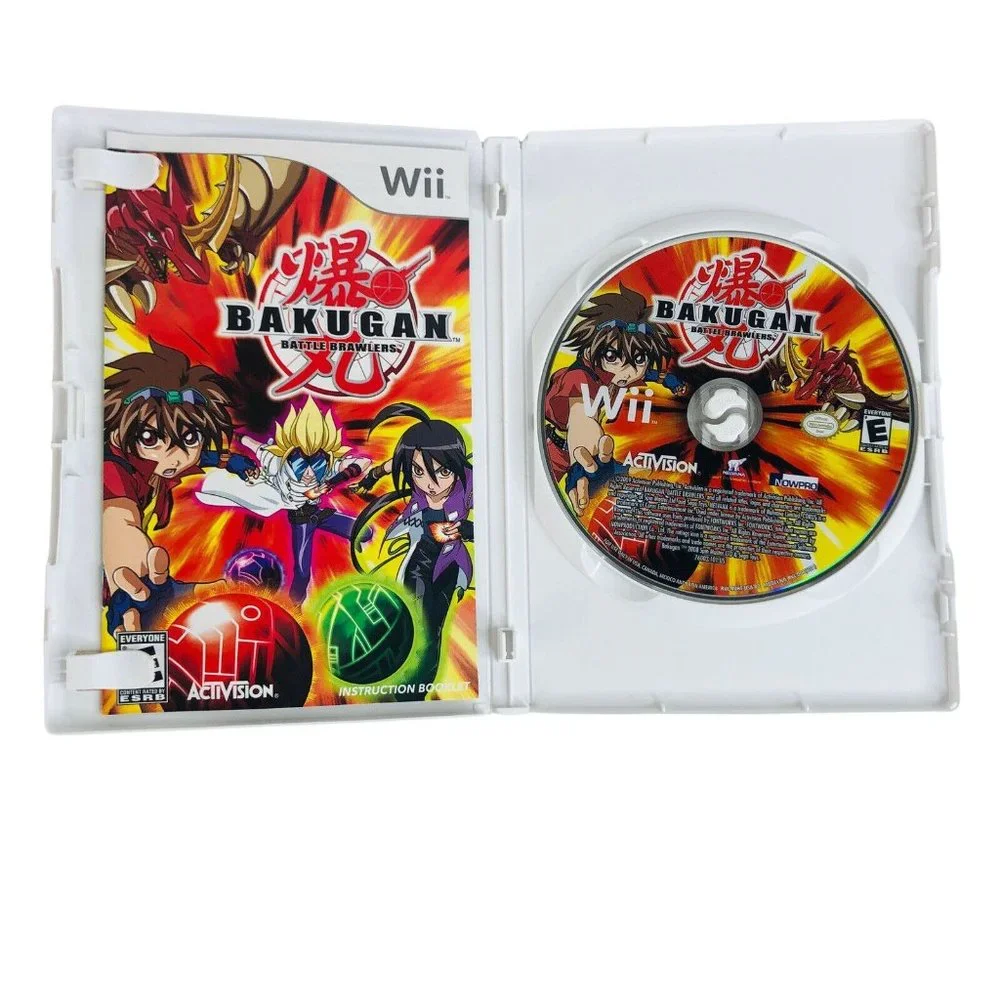 Bakugan Battle‎ Brawlers Video Game Nintendo WII Complete Disc Manual Case Works
